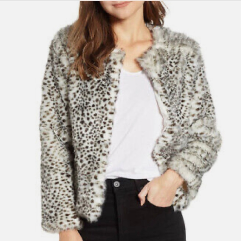 ‼️NWOT‼️ Cupcake and Cashmere print Faux fur coat‼️‼️